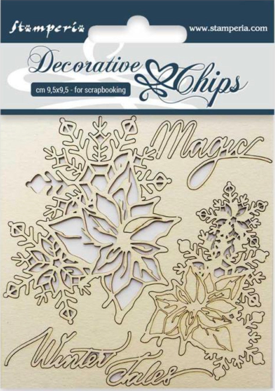 Stamperia Decoratieve Chips Magische Winterverhalen